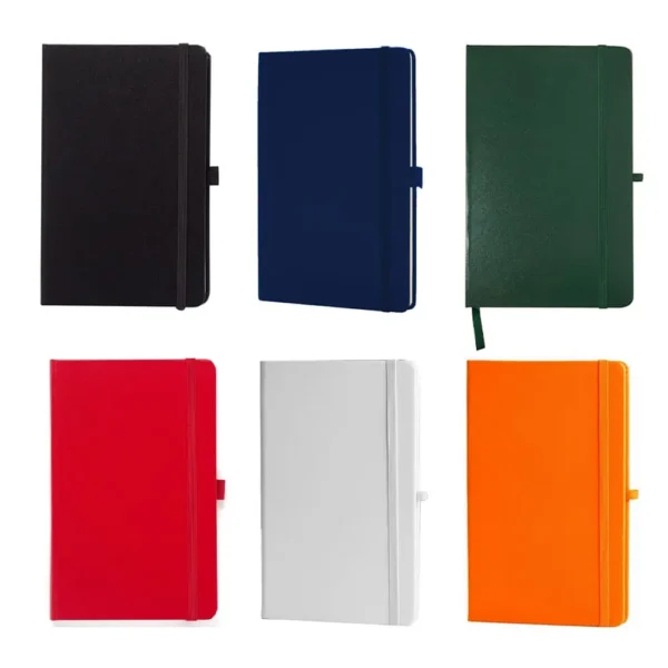 PINGER - A5 Hard Cover Ruled Notebook with pen holder