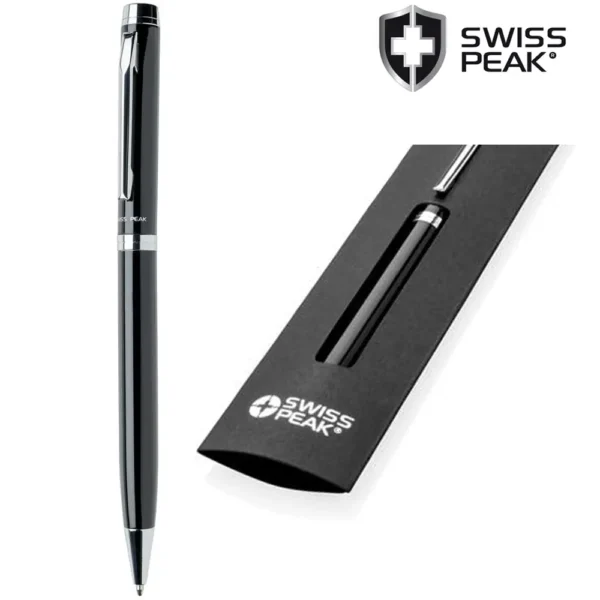 Swiss Peak Luxury Metal Ball Pen - Black image 2