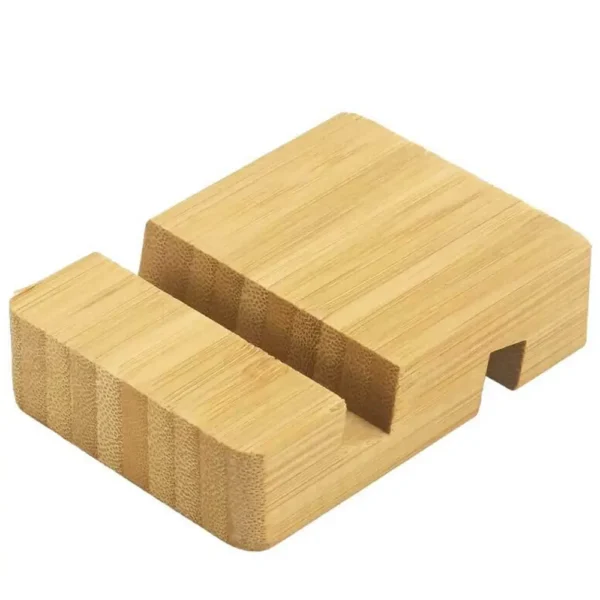 Bamboo Phone Stands with Two Different Slots image 1