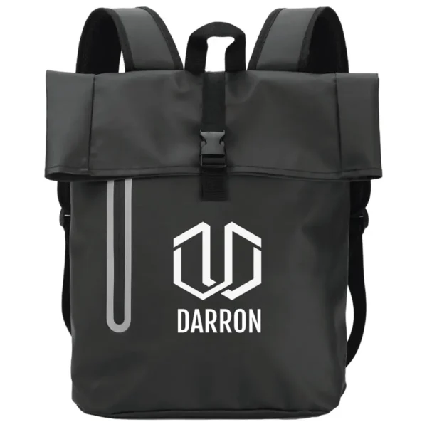 Customized Expandable Roll-Top Backpacks, 600D Polyester image 1