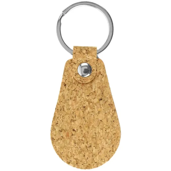 Keychain Cork PU with 32mm Metal Flat Key Ring image 2