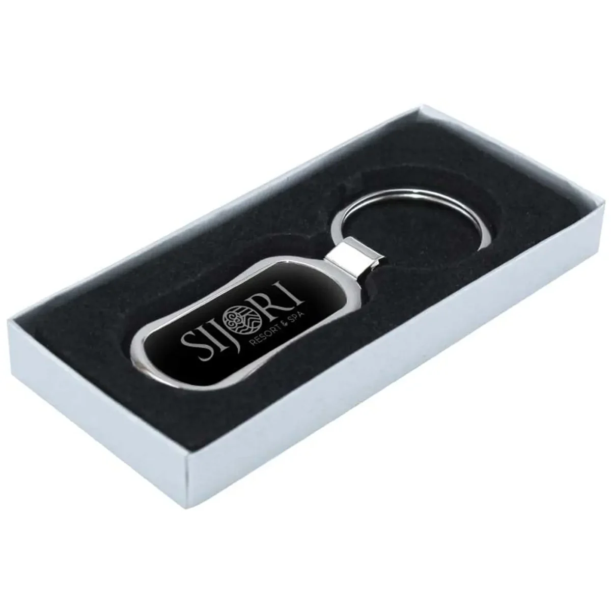 Metal keychains with Custom Branding Black image 3