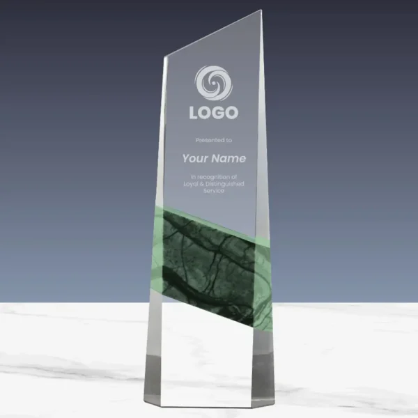 Personalized Awards Printing Vertical Crystal and Marble image 2